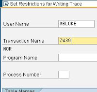 SAP ST05 trace by transaction name
